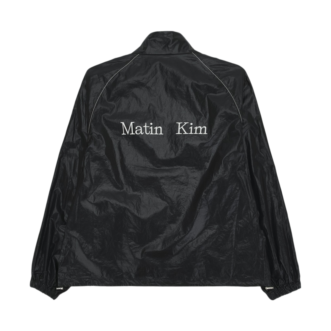 (W) 마뗑킴 로고 코팅 점퍼 블랙((W) Matin Kim Logo Coating Jumper Black) - 2