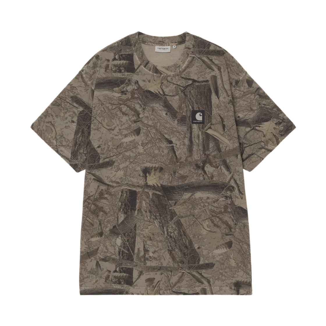 I037168-3ZQ-GD Carhartt WIP S/S Feather Tree T-Shirt Camo Feather Tree Khaki Shungite