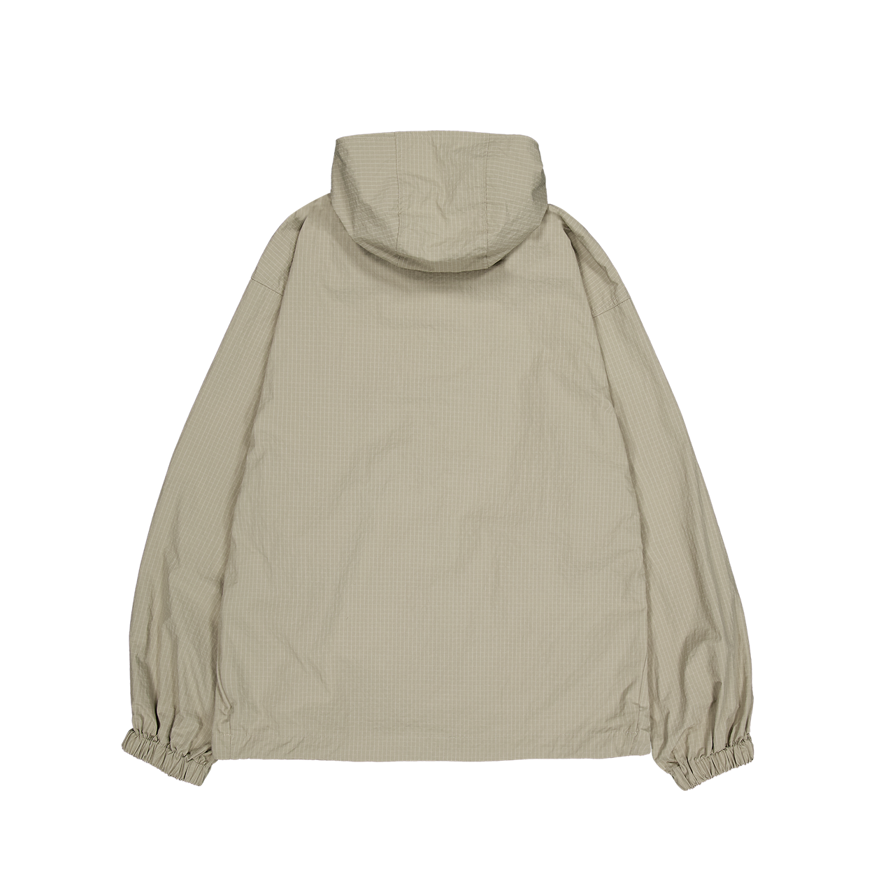 언더마이카 무.191 클래식 로고 마이크로 체크 후디드 윈드브레이커 베이지(Undermycar Mu.191 Classic Logo Micro Check Hooded Windbreaker Beige) - 3