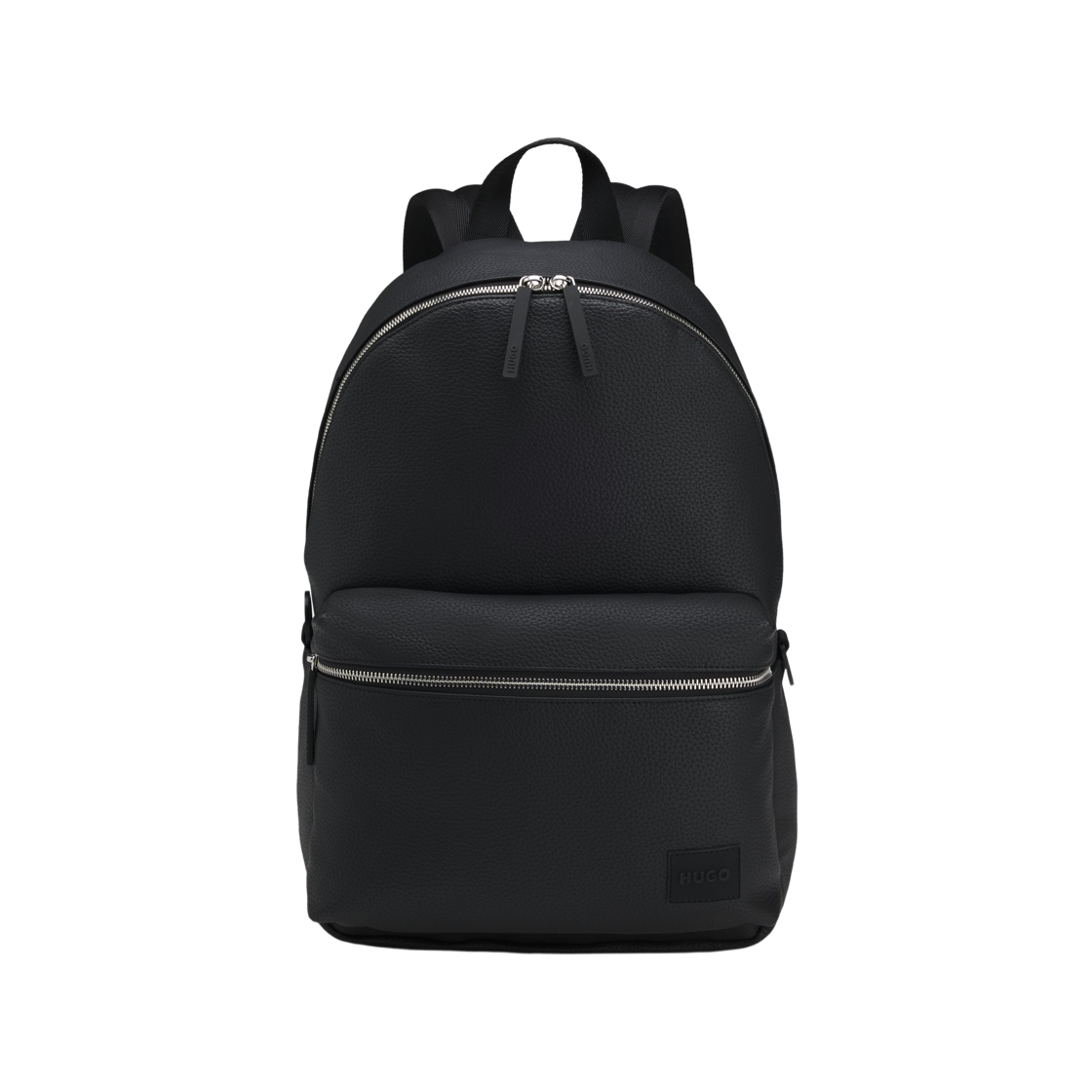 50535693-002 Hugo Boss Rubber Logo Patch Zipper Backpack Black