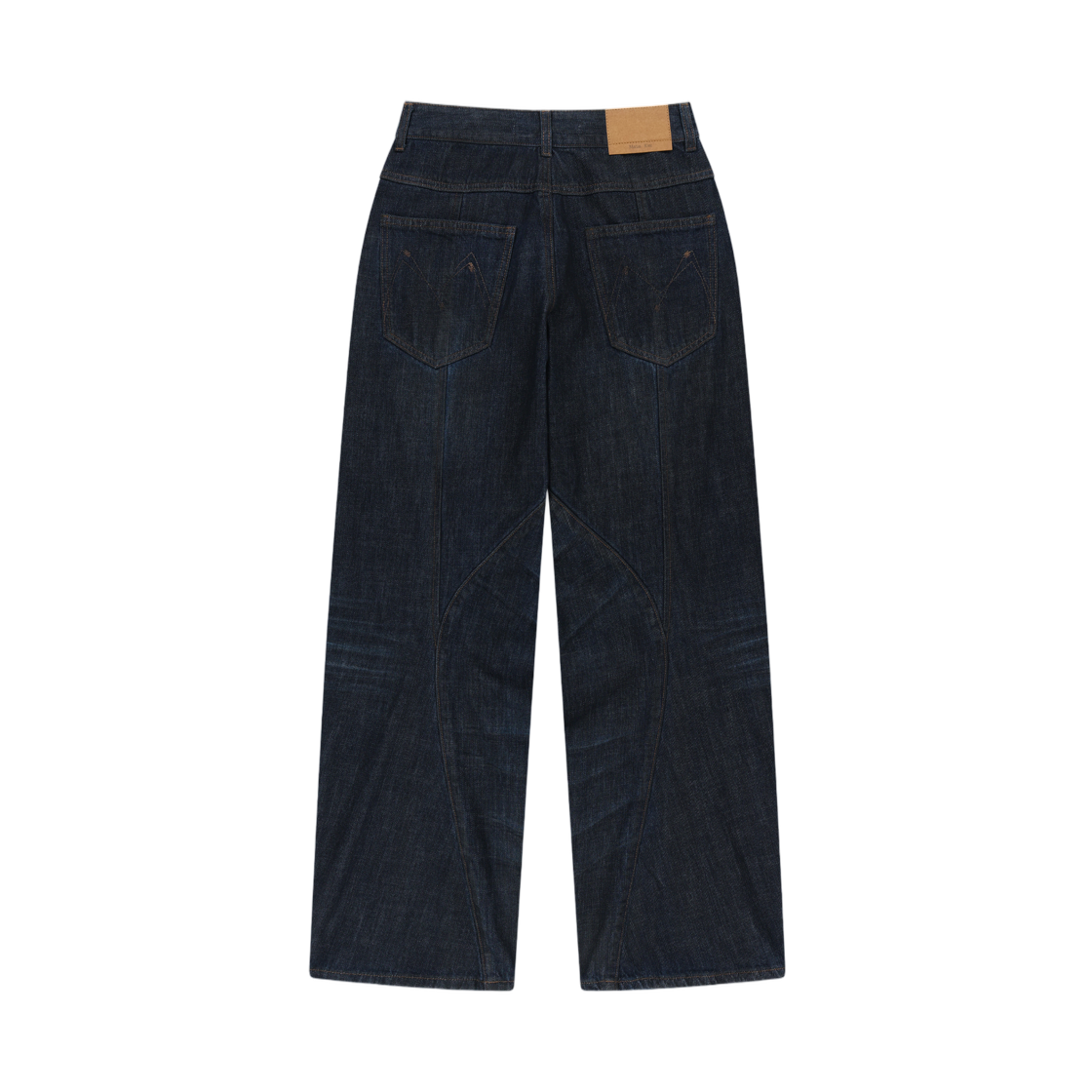 (W) 마뗑킴 트위스트 볼륨 코티드 데님 팬츠 다크 네이비((W) Matin Kim Twisted Volume Coated Denim Pants In Dark Navy) - 2