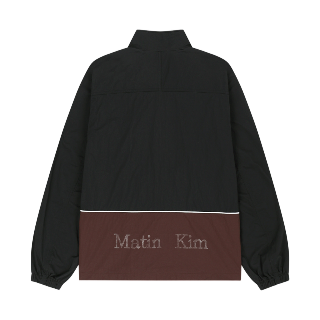 마뗑킴 콘트라스트 트림 트랙 집업 블랙(Matin Kim Contrast Trim Track Zip Up In Black) - 2