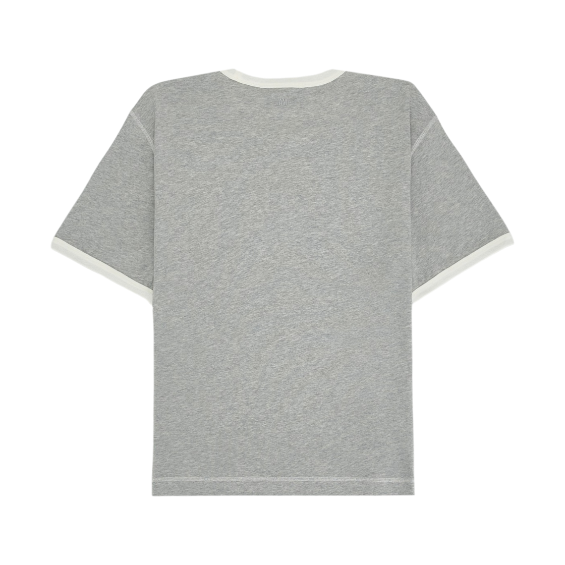 아미 코튼 패치 티셔츠 그레이 화이트 크림(AMI Cotton Patch T-Shirt Grey White Cream) - 2