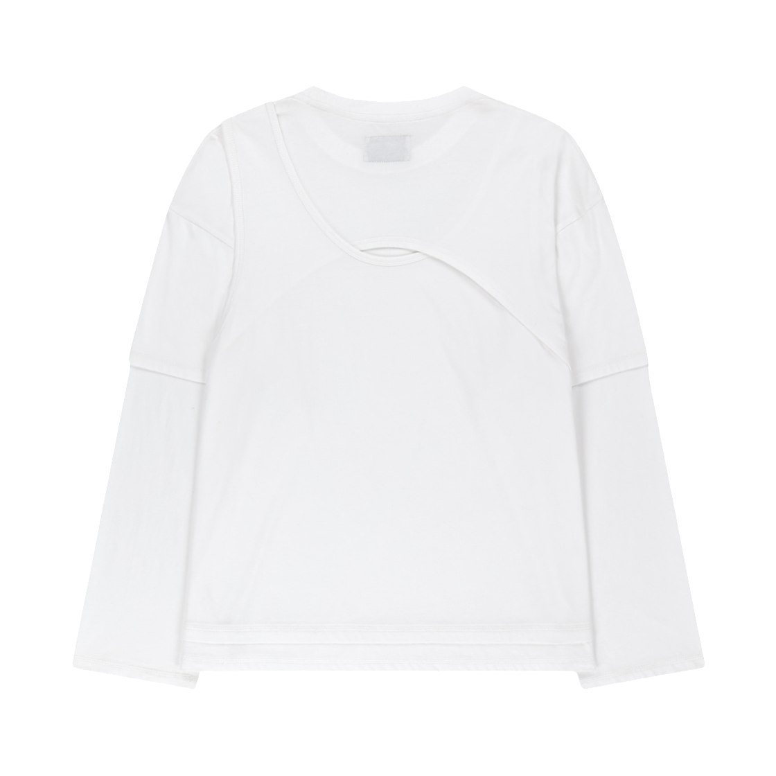 마뗑킴 크로스백 레이어드 탑 화이트(Matin Kim Cross Back Layered Top In White) - 2