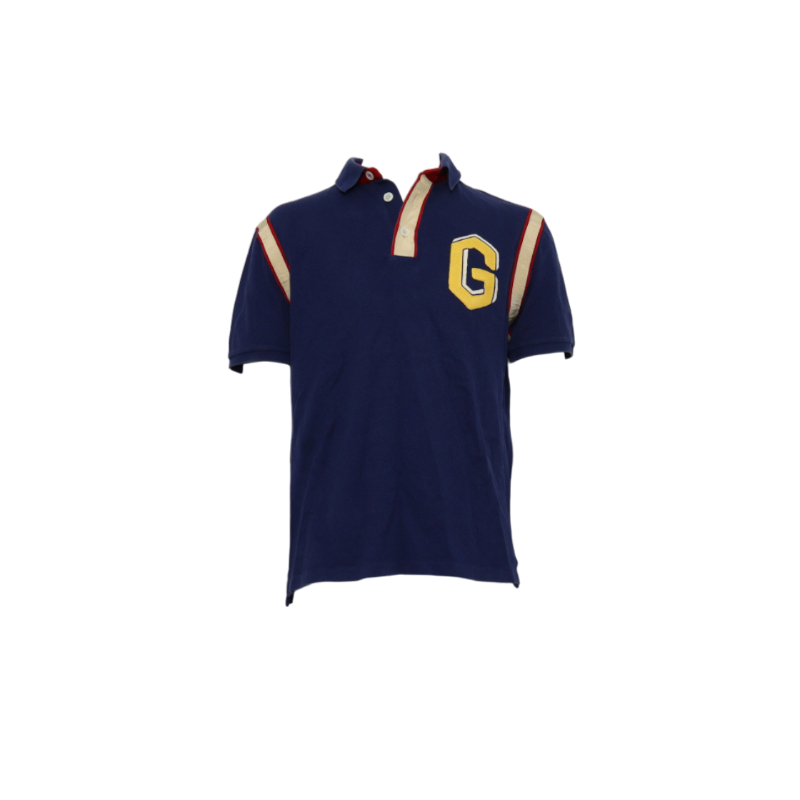 ITMO6BG8V6NM Gucci Blue G Patch Logo Polo Shirt
