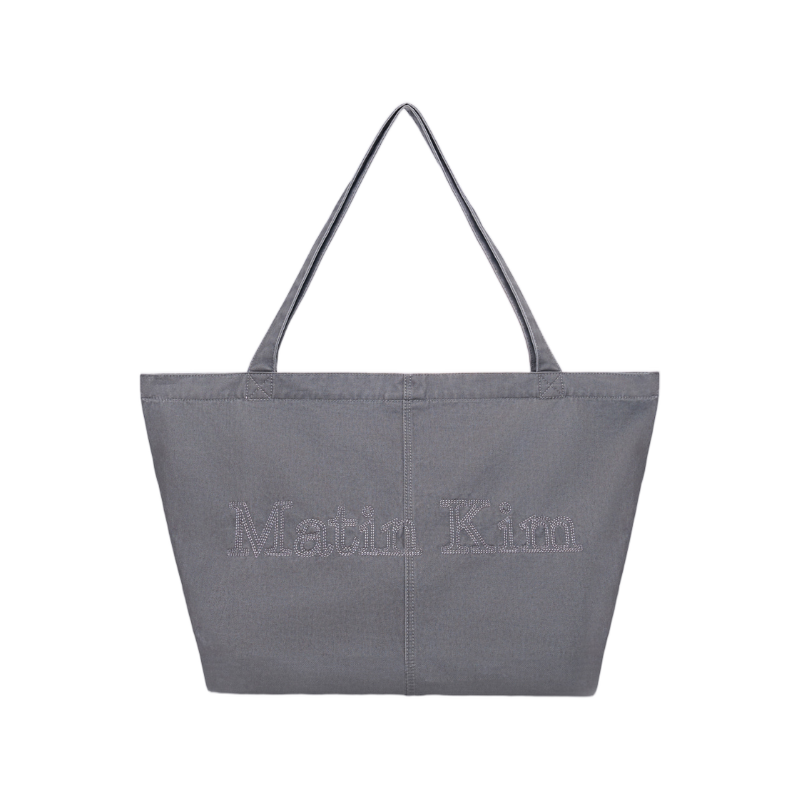 MK2677BG050MGY Matin Kim Vintage Washed Cotton Shoulder Bag In Grey
