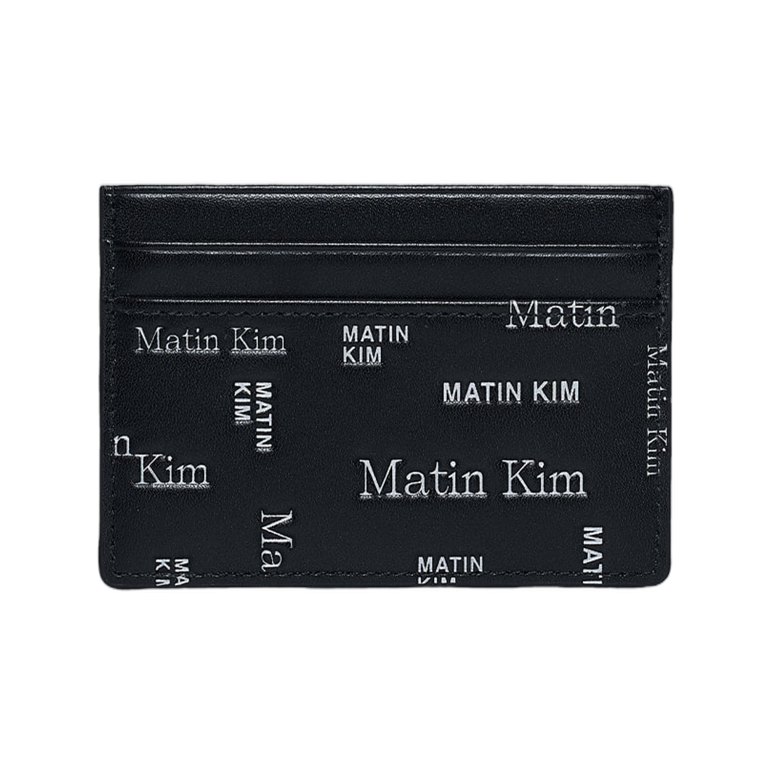 MK2677WL005MBB Matin Kim All-Over Logo Card Wallet In Black