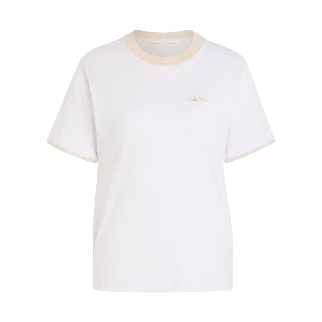KV6867 (W) Adidas Seasonal Essentials Colorpop T-Shirt with Embroidered Graphic Frozen Purple Crystal Linen - KR Sizing