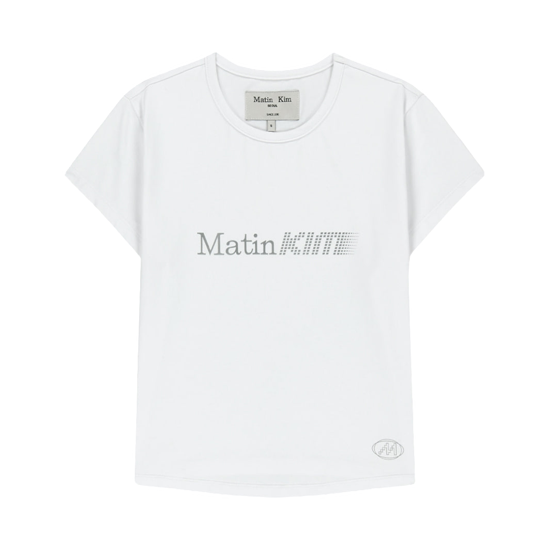 MK2677TS204MWH (W) Matin Kim Pace Reflective Logo Slim Top In White