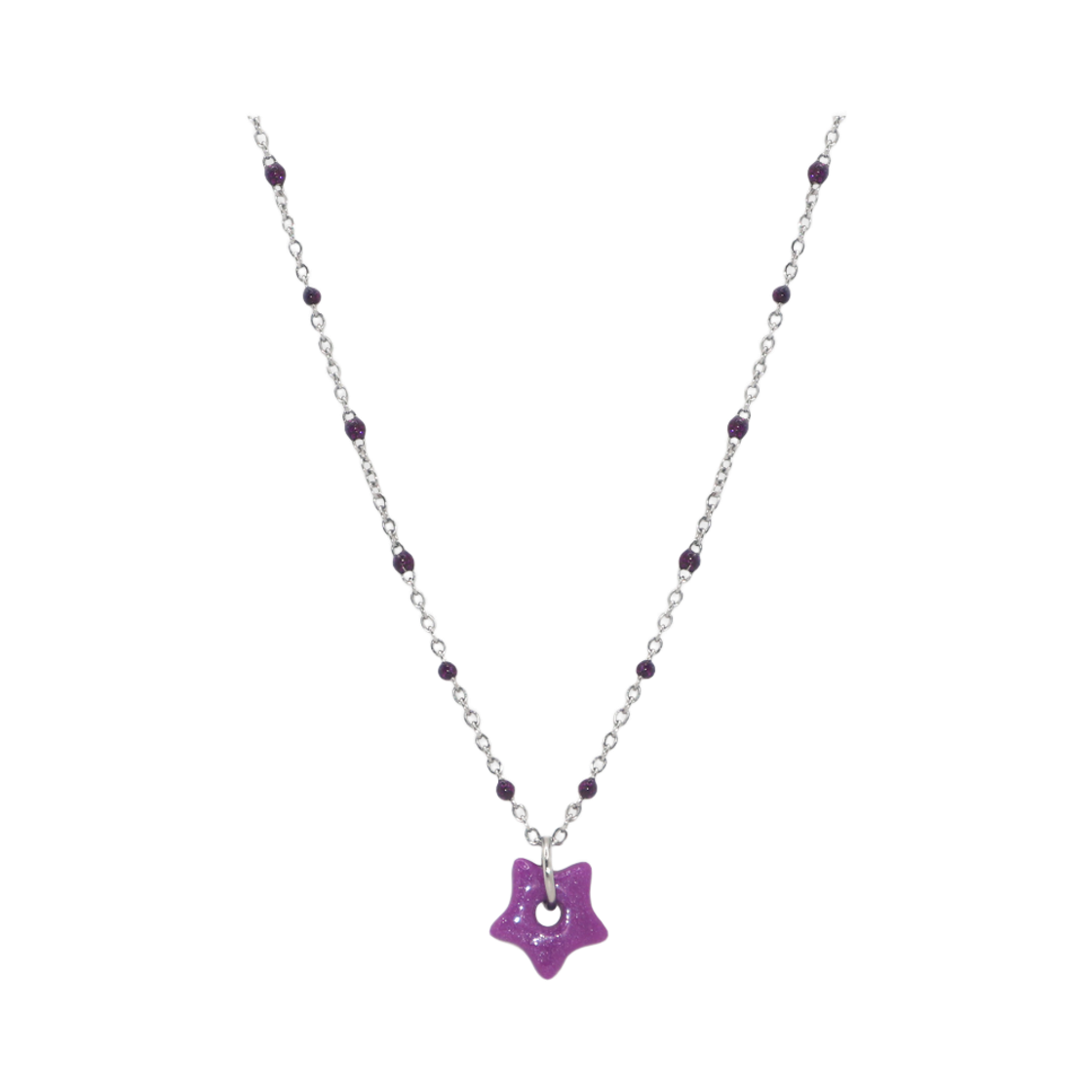 글리밉 글리밍 타이니 스타 넥클리스 퍼플(Gleameep Gleaming Tiny Star Necklace Purple) - 1
