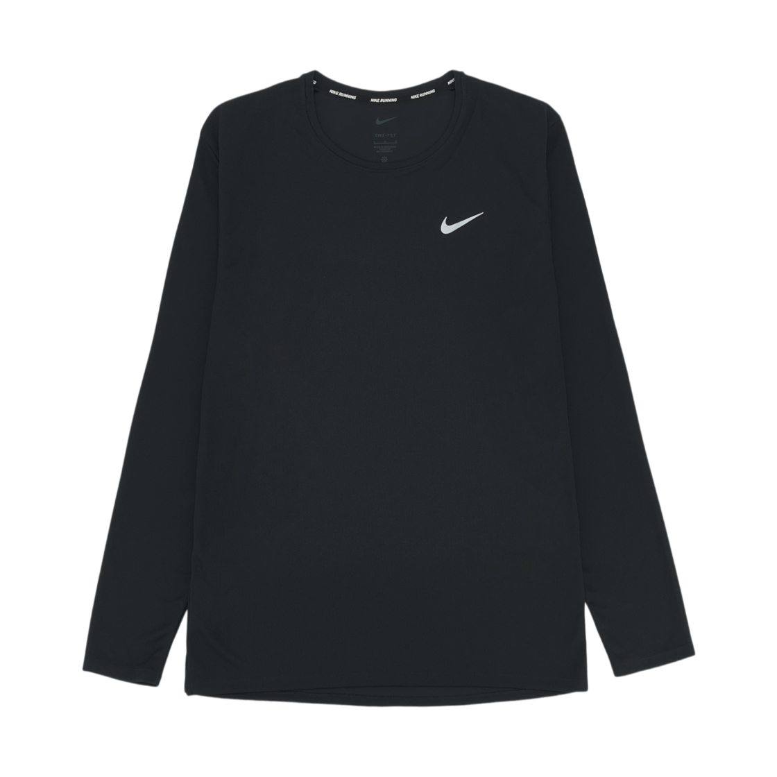 FB7071-010 Nike Dri-Fit UV Miler Long Sleeve Running Top Black - Asia