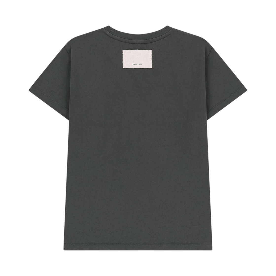 (W) 마뗑킴 아플리케 로고 슬림 탑 차콜((W) Matin Kim Applique Logo Slim Top In Charcoal) - 2