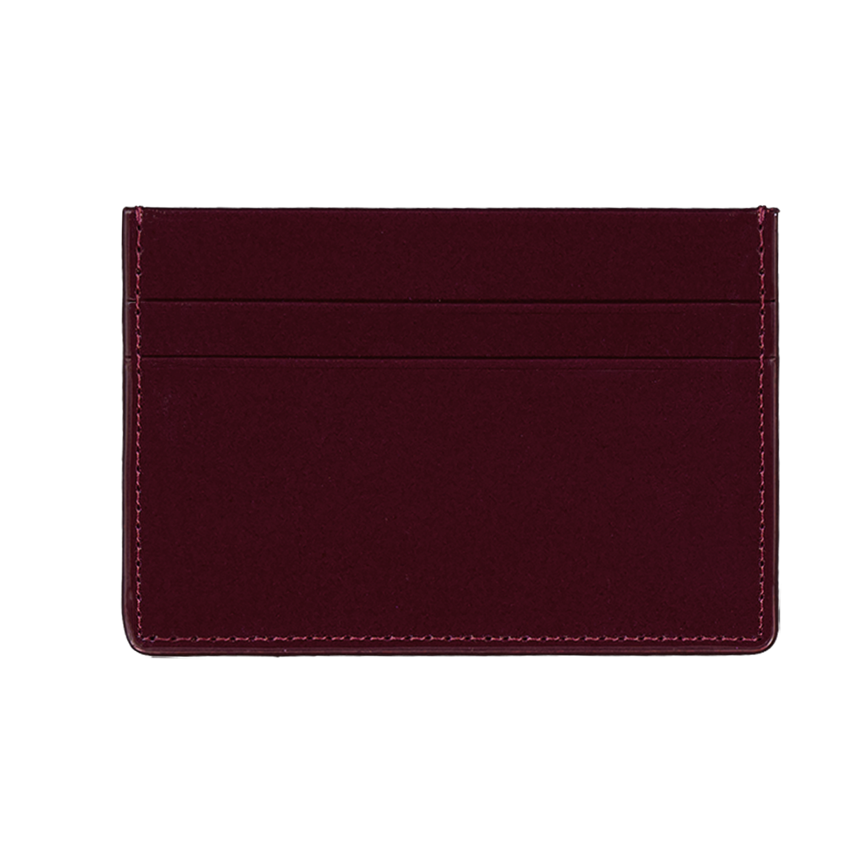언더마이카 무.200 클래식 로고 글레이즈드 레더 카드 홀더 버건디(Undermycar Mu.200 Classic Logo Glazed Leather Card Holder Burgundy) - 2