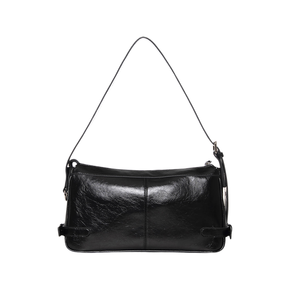마뗑킴 사이드 버클 바이커 숄더백 블랙(Matin Kim Side Buckle Biker Shoulder Bag In Black) - 3