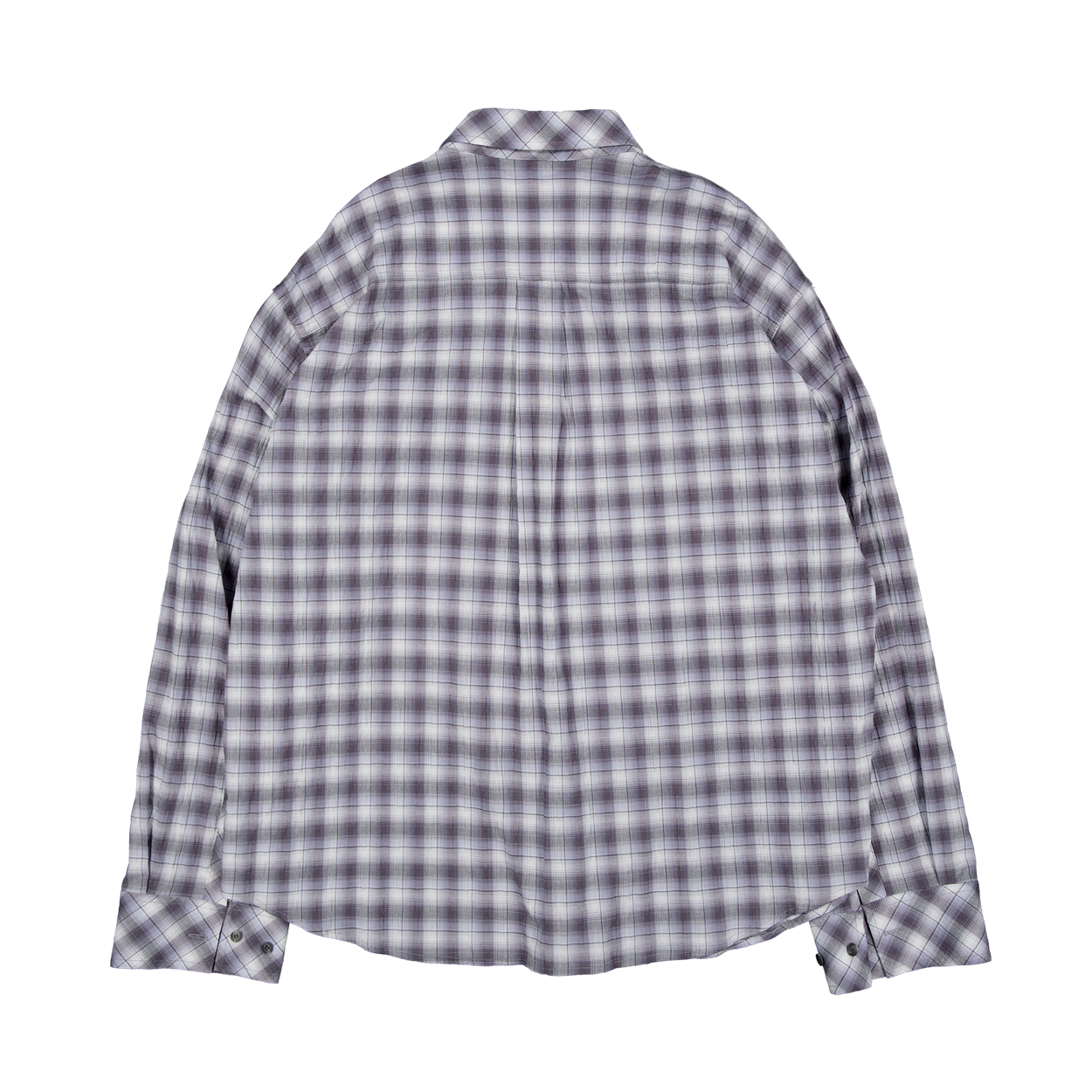 언더마이카 무.206 클래식 로고 빈티지 체크 셔츠 그레이(Undermycar Mu.206 Classic Logo Vintage Check Shirt Gray) - 2