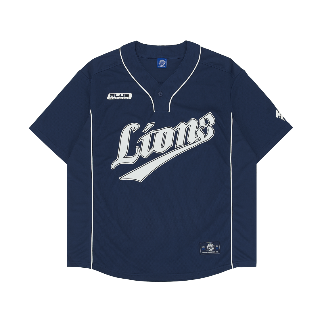 456842CX1R Samsung Lions x 8seconds Short Sleeve Baseball Jersey Navy