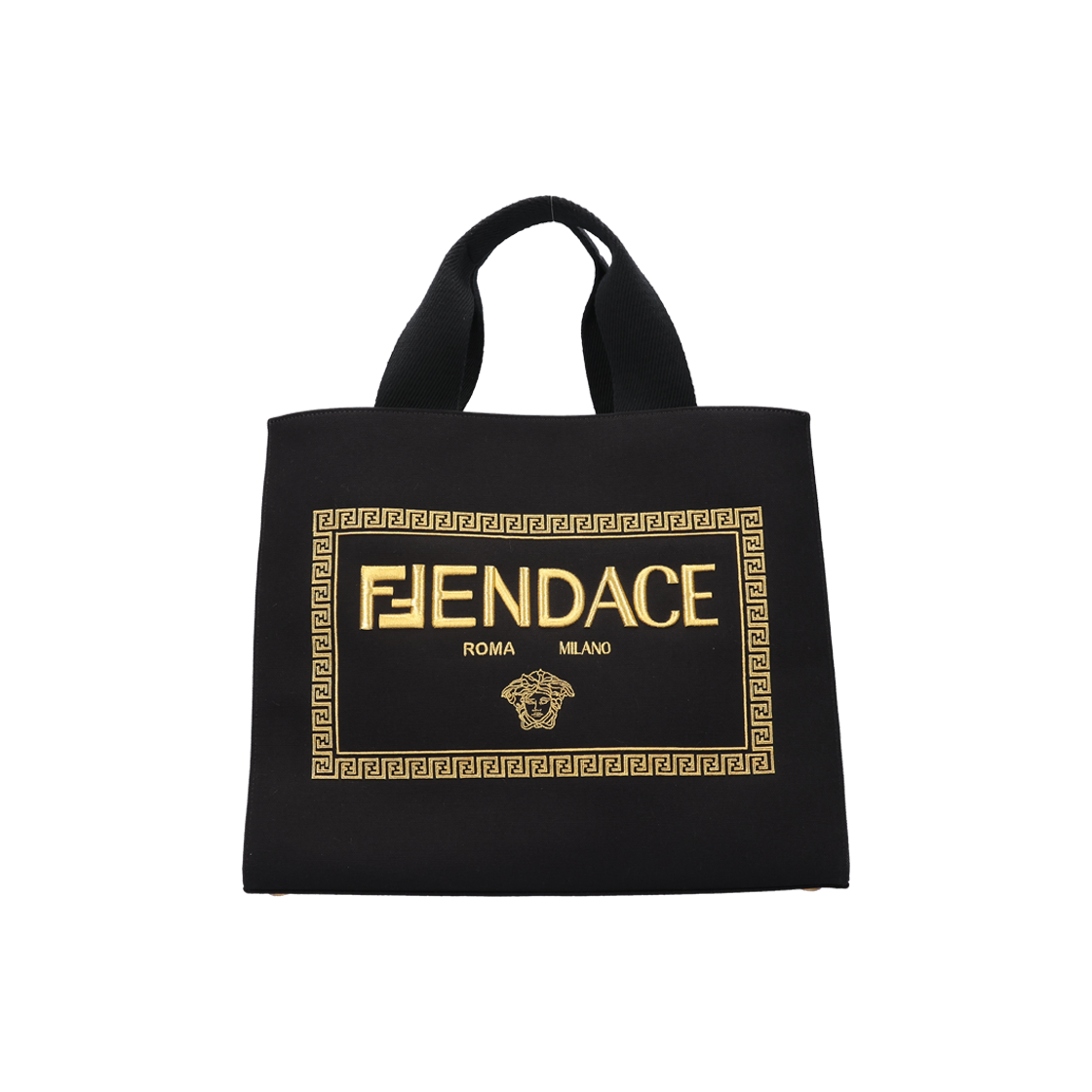 ITB2TCRWCF9A Fendi x Versace 8BH395 Pandache Tote Bag Black