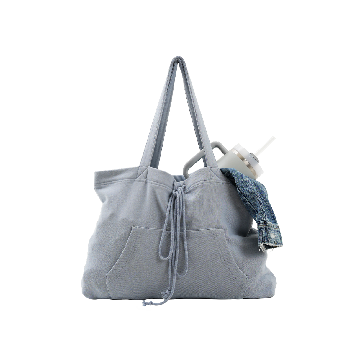 A2BE1N101025-BL The Innrs The Hoodie Shopper Bag Blue Grey