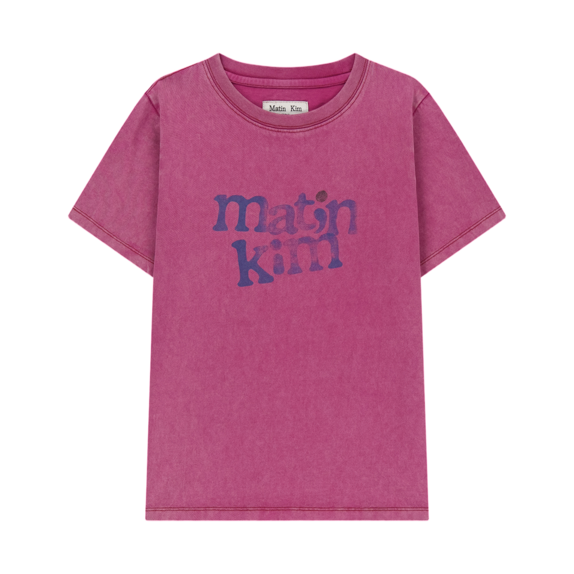 MK2677TS064MPK (W) Matin Kim Round Logo Graffiti Slim Top In Pink