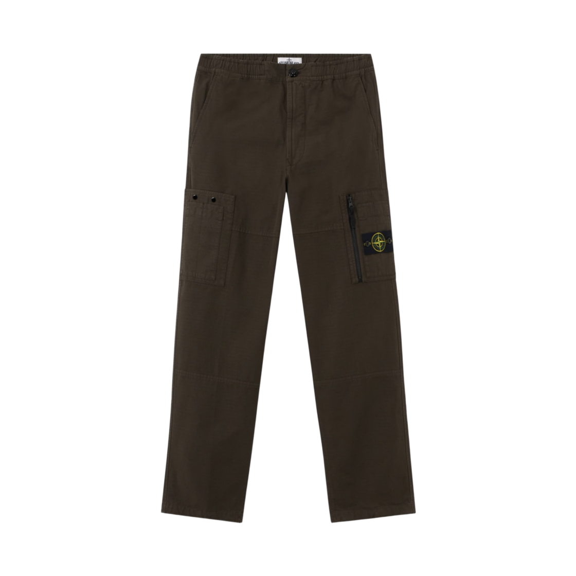 L2S1531000-15S0211-V0078 Stone Island 3100015 Organic Cotton Ripstop Loose Fit Cargo Pants with Zip and Snap Pockets Coal Grey - 26FW
