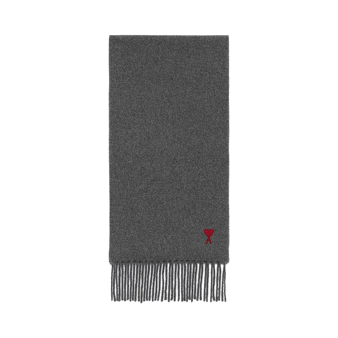 USF705-AW0047-A189 AMI de Coeur Wool Muffler Carbon Grey