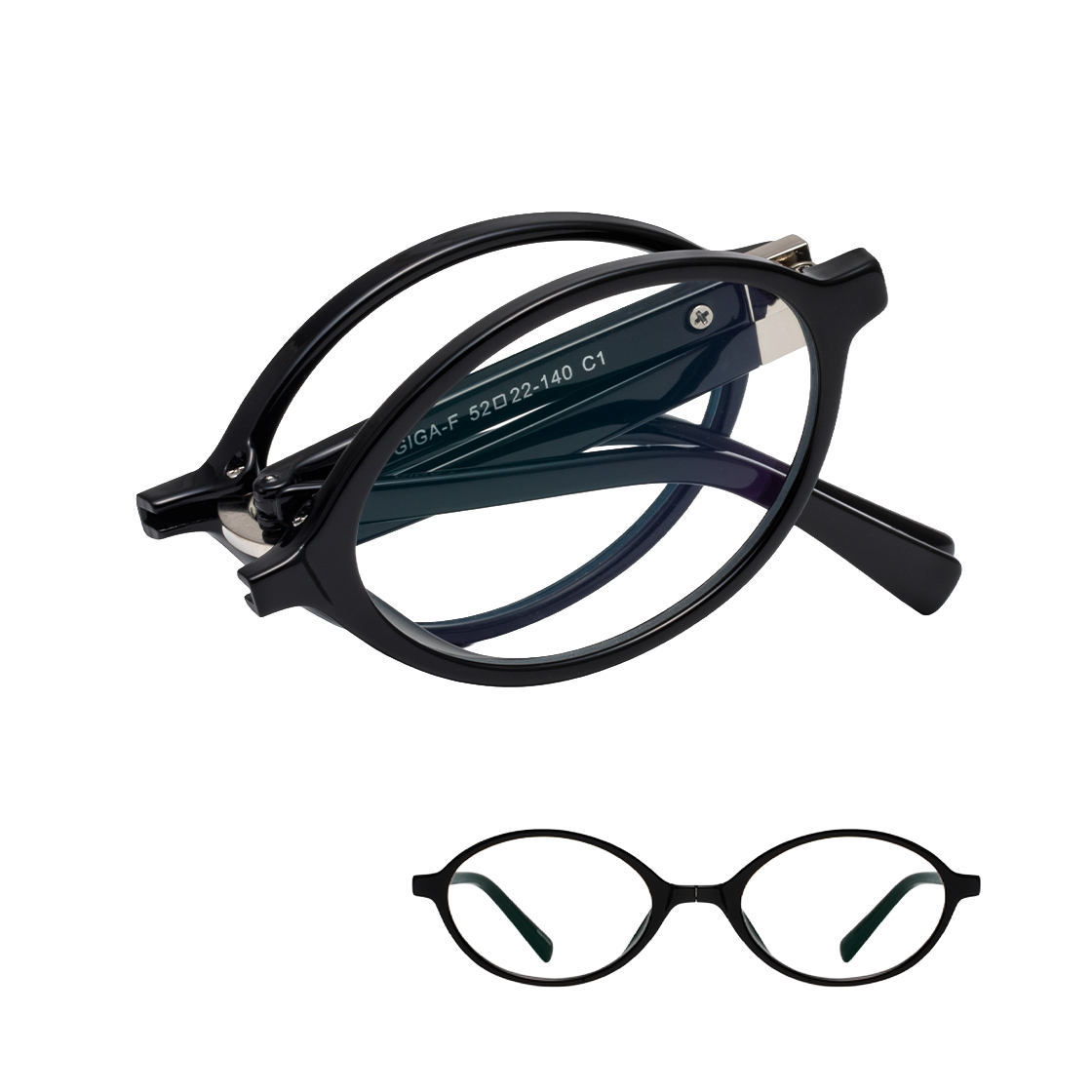 리끌로우 기가 폴더 블루라이트 안경 블랙(RECLOW Giga F Blue Light Glass Black)