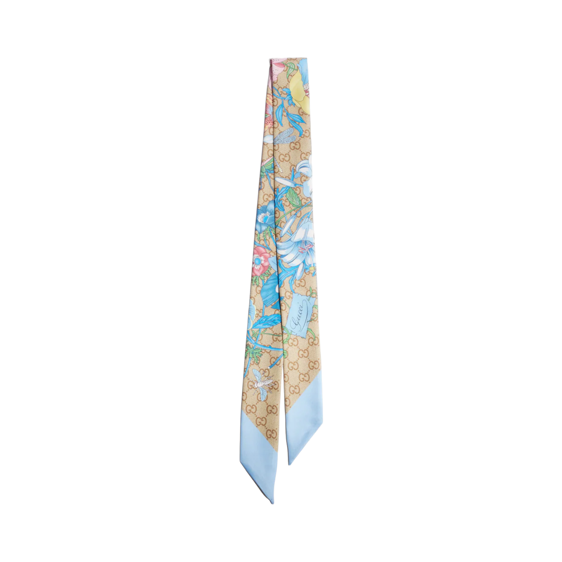 874780-3G001-4969 (W) Gucci Printed Silk Ribbon Multicolor