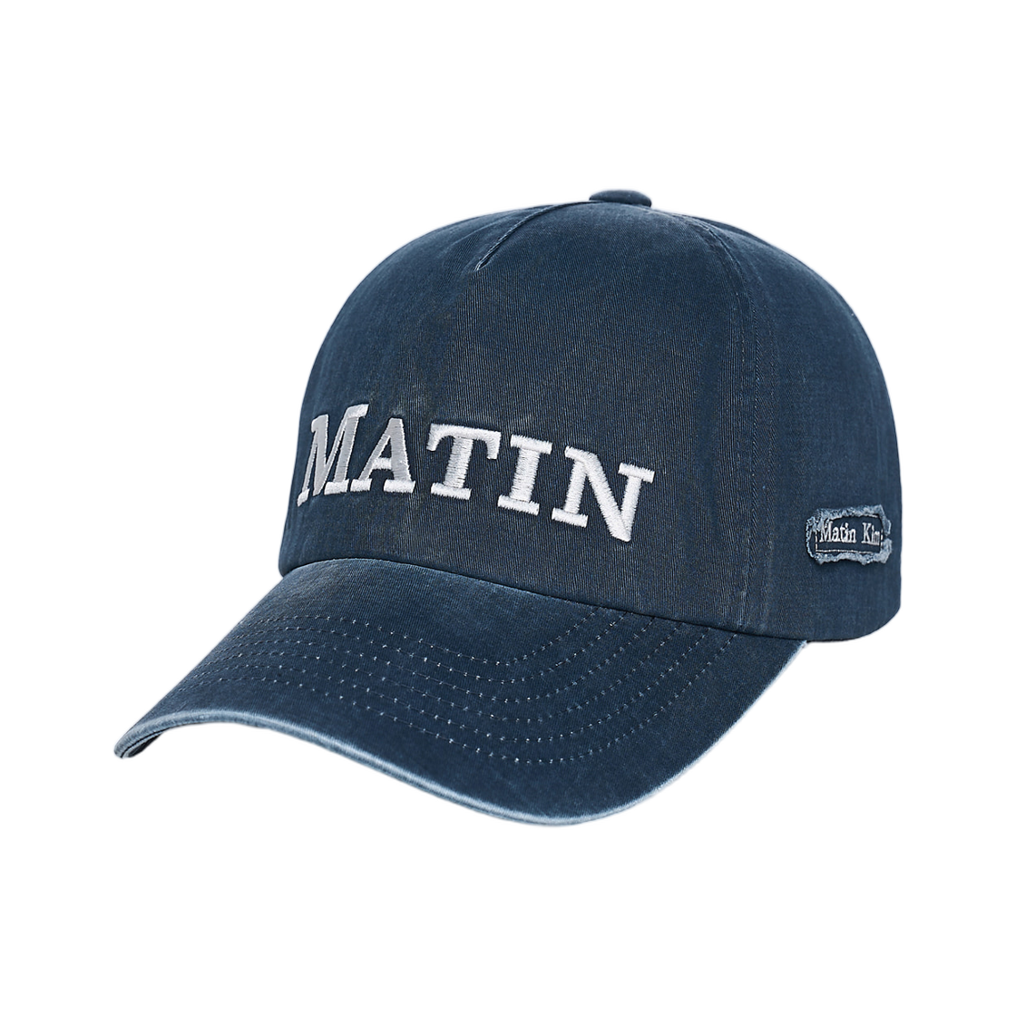 마뗑킴 플랫 크라운 볼캡 네이비(Matin Kim Flat Crown Ball Cap In Navy) - 2