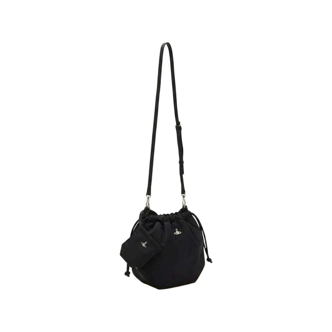 57010008U-W001Y-N401 Vivienne Westwood Drawstring Pouch Set Shoulder Bag Black