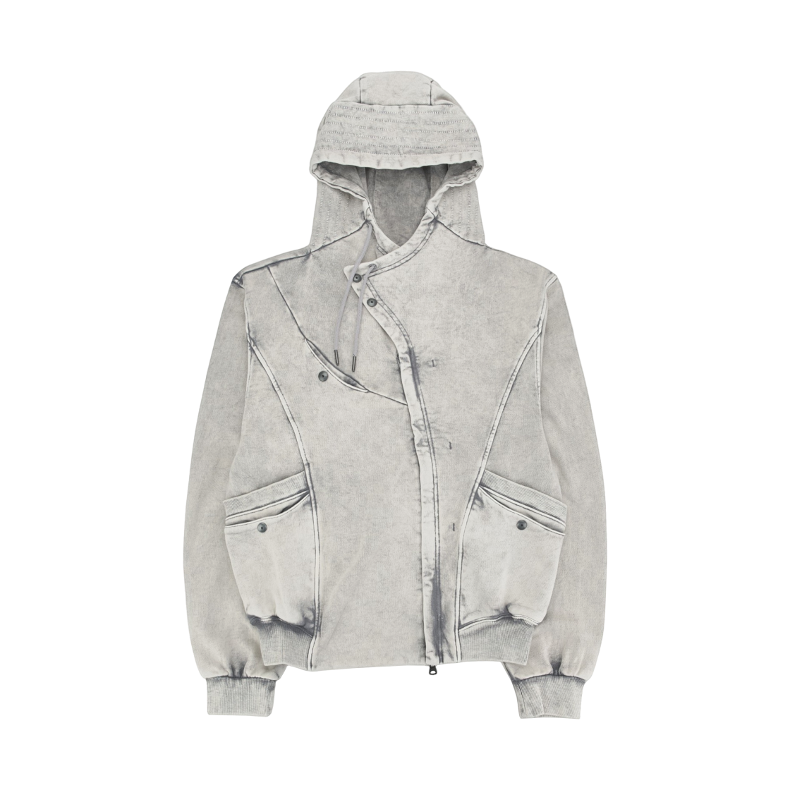 MF26SSHZ01 (W) Mischief Utility Hood Zip Up Bleached Grey