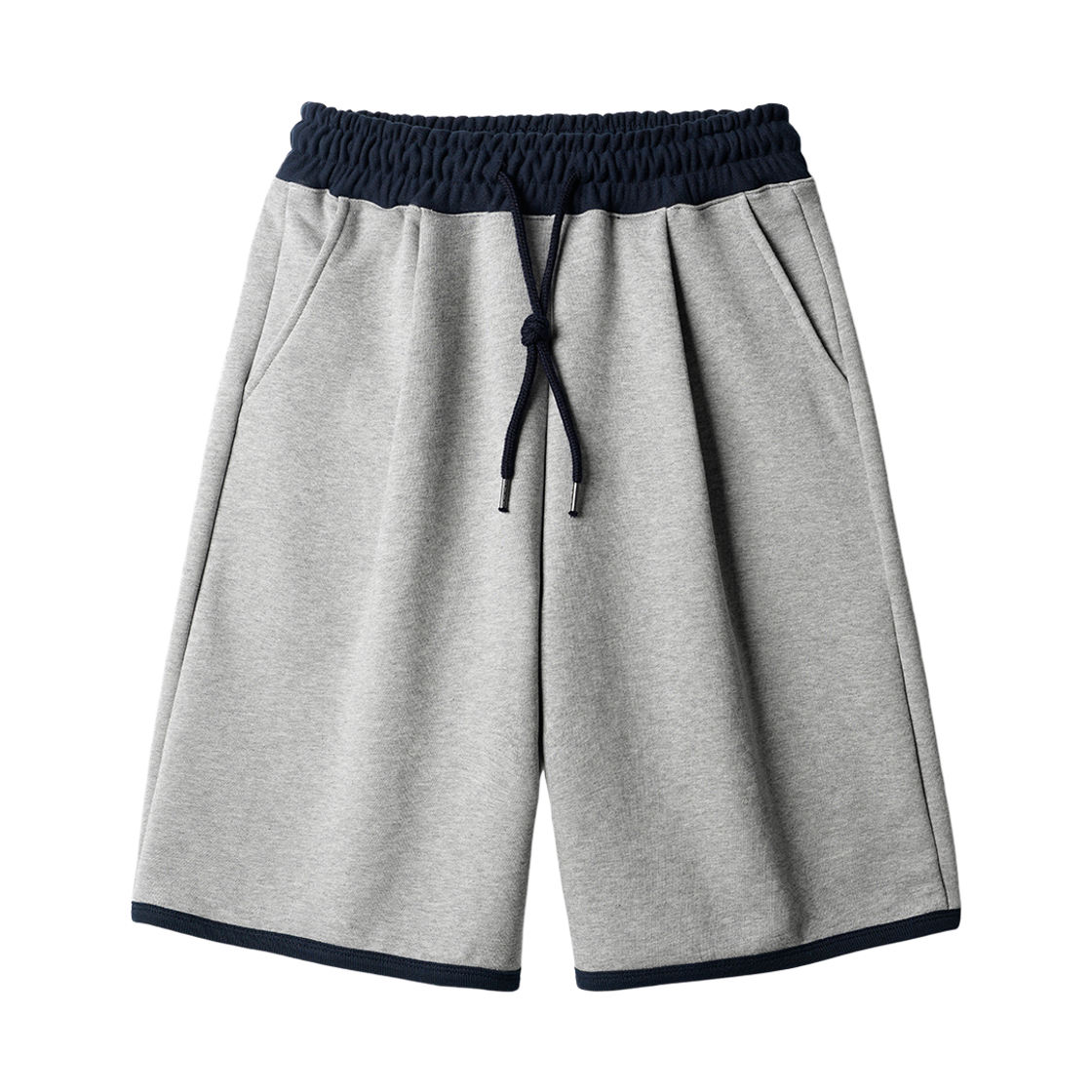 ISSP2643_gray_29 JEMUT Flash Summer One Tuck Color Block Half Pants Gray ISSP2643