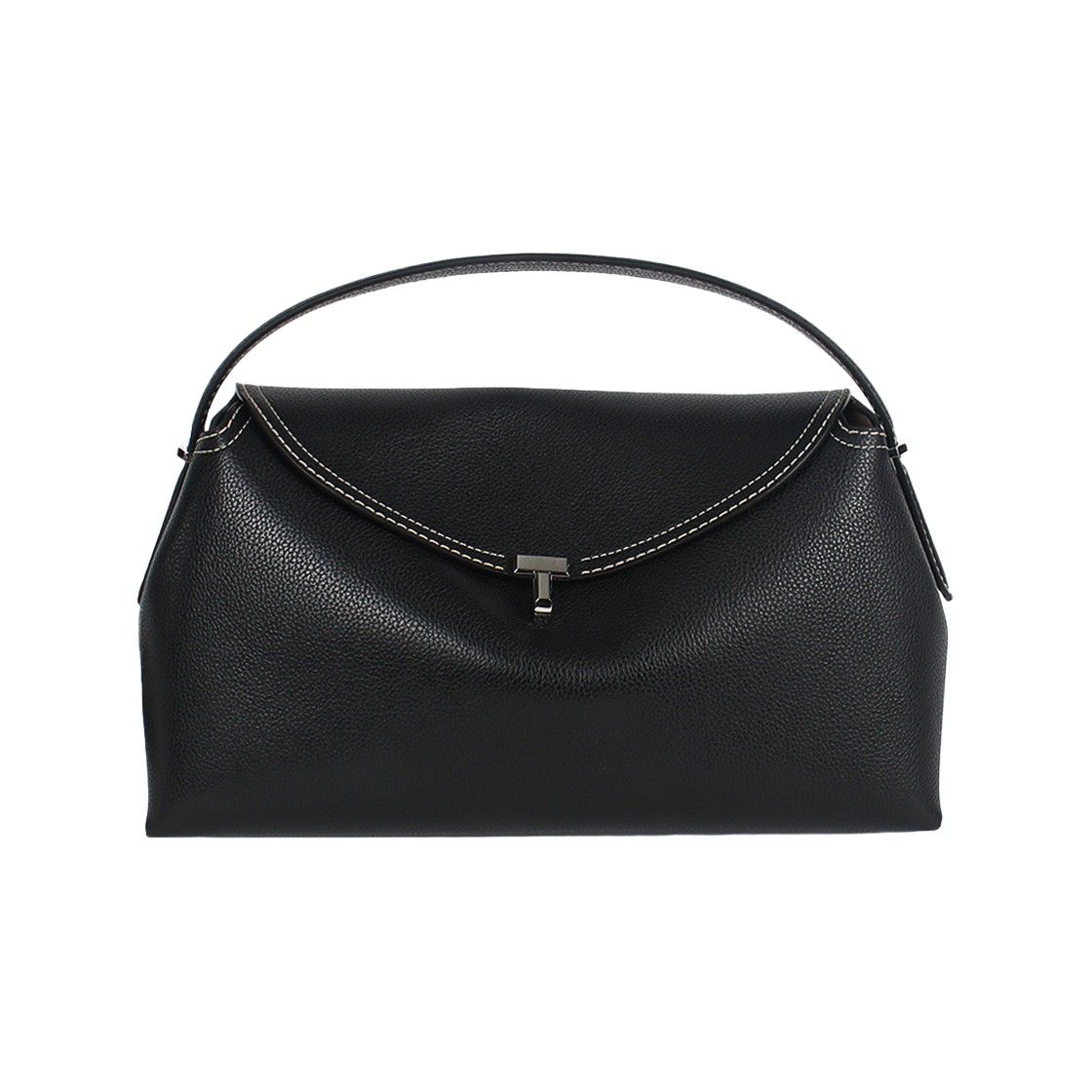 234 WLGBG427 LE0030 001 [25% 쿠폰] Toteme T-Lock Top Handle Black Grain