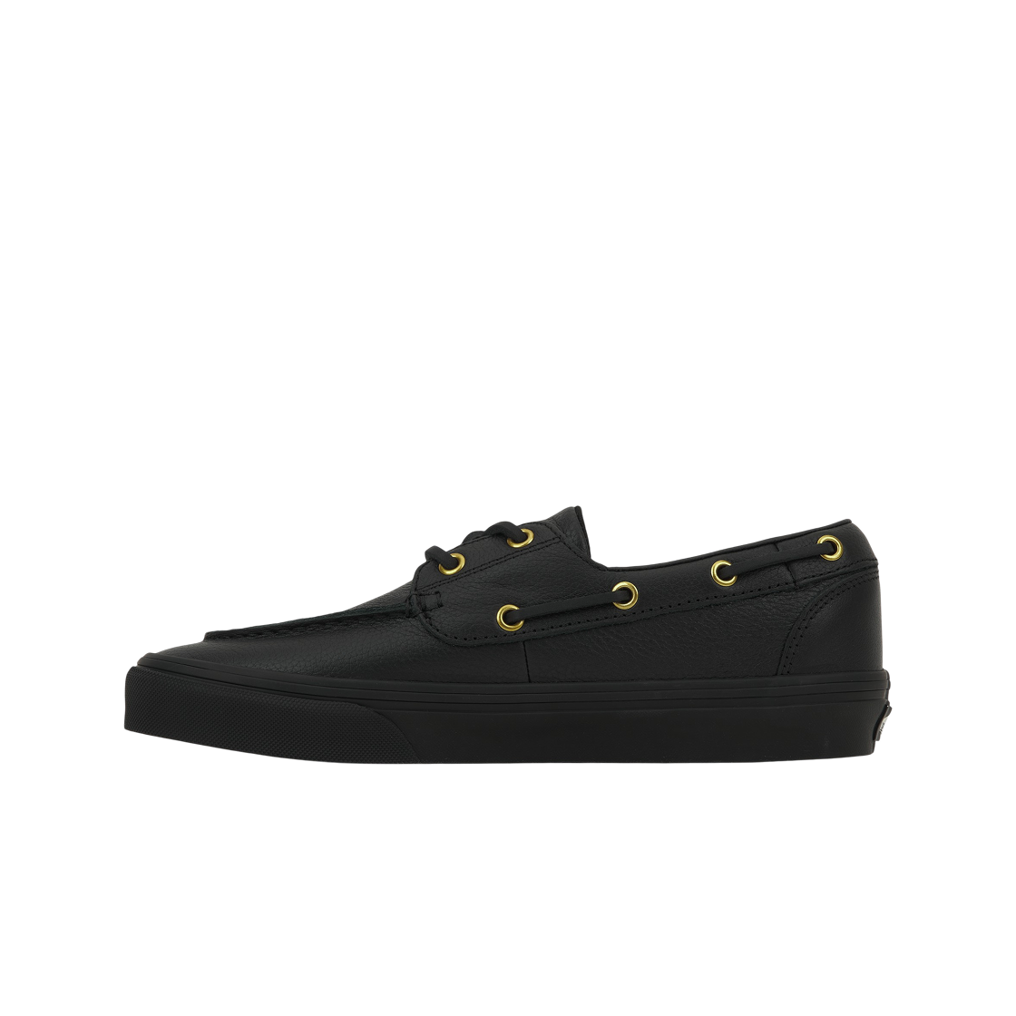 반스 2-아일렛 보트 레더 블랙(Vans 2-Eyelet Boat Leather Black) - 3