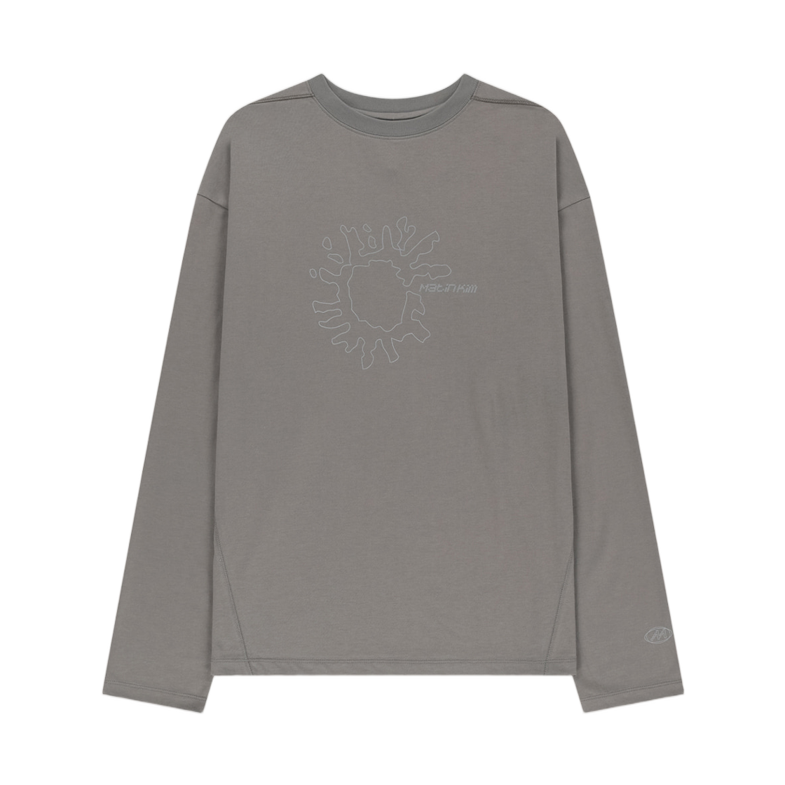 MK2677TS202UCH Matin Kim Pace Sunburst Graffiti Covered Top In Charcoal