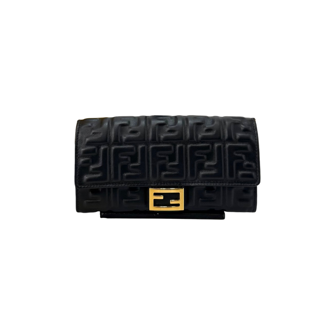 IT8G2FTSPG4W Fendi WOC Chain Wallet Crossbody Bag Black 8M0365