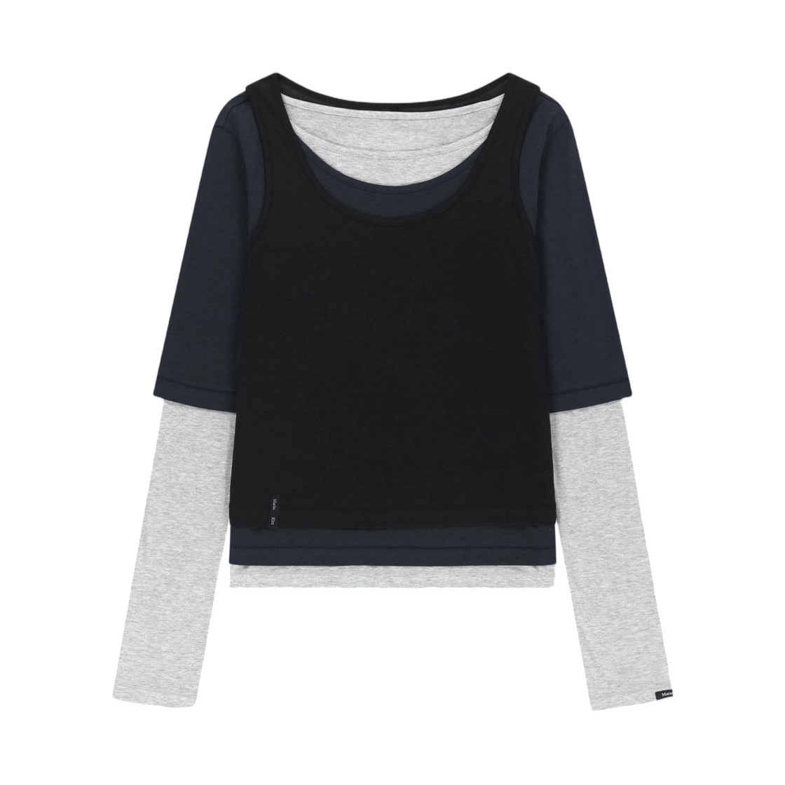 MK2677TS054MNA (W) Matin Kim Triple Layered Multi Way Top In Navy
