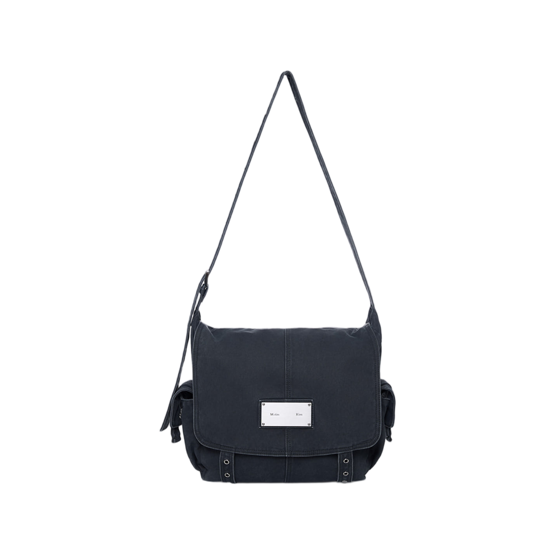 MK2677BG047MNA Matin Kim Vintage Washed Cotton Messenger Bag In Navy