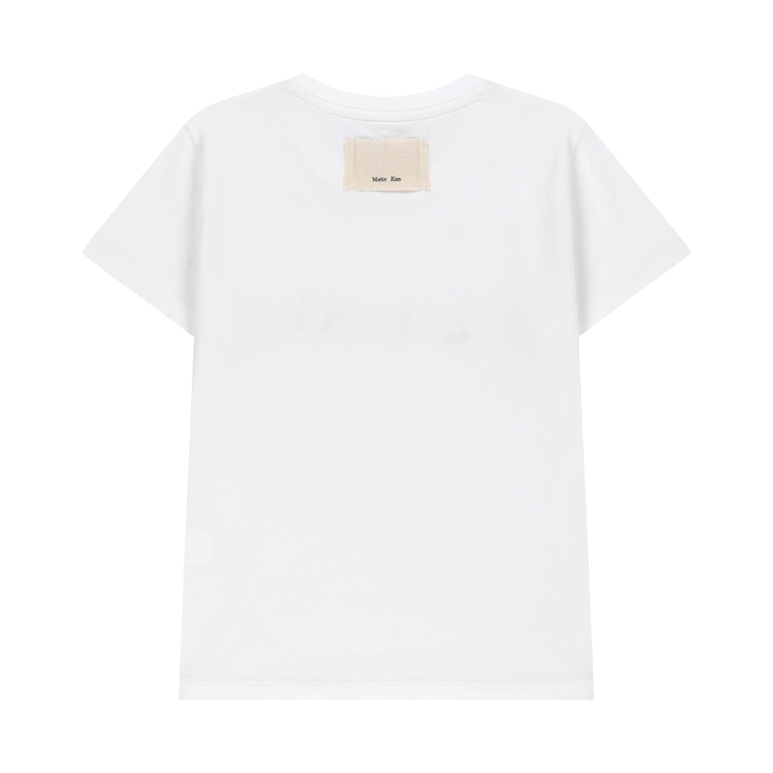 (W) 마뗑킴 아플리케 로고 슬림 탑 화이트((W) Matin Kim Applique Logo Slim Top In White) - 2