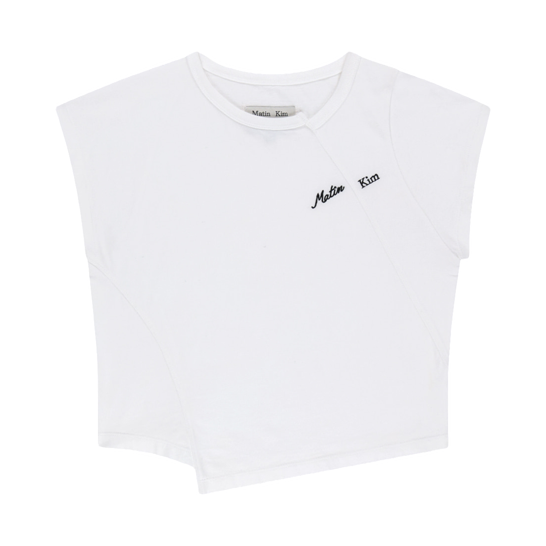 MK2677TS063MIV (W) Matin Kim Curved Cut Slim Top In Ivory