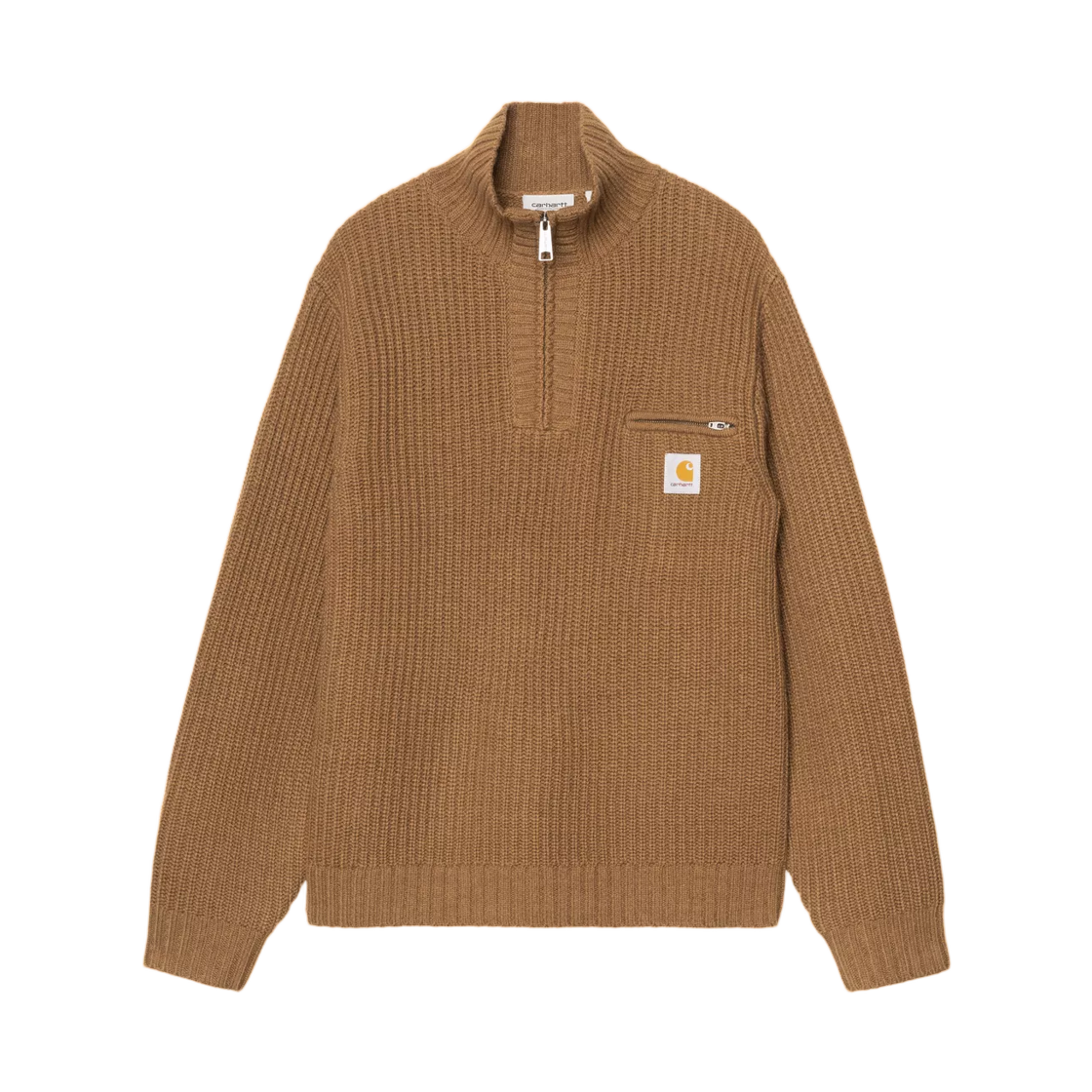 I035398-3TG-XX Carhartt WIP Detroit Half Zip Sweater WIP H Brown