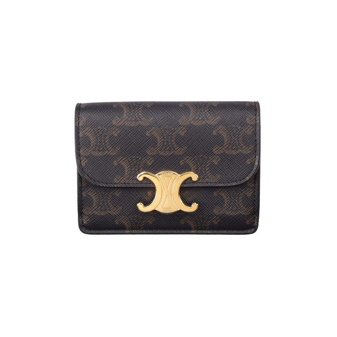 셀린느 10I582CPJ 트리옹프 플랩 카드 홀더 캔버스 탄(Celine Triomphe Flap Card Holder in Canvas Tan)