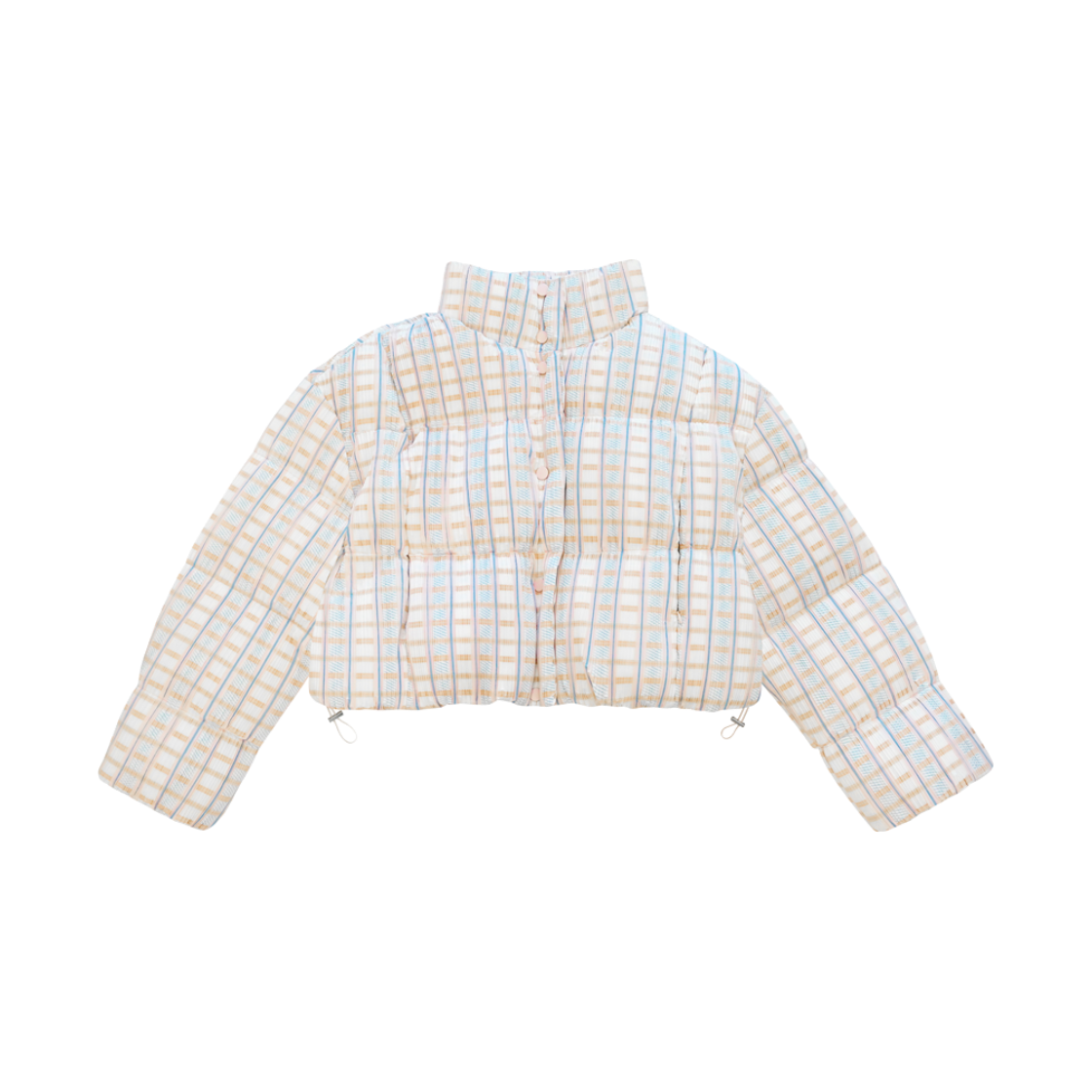공디드 디자인 우먼 타탄 덕 다운 패딩 핑크 - 26FW(Gongdid Design Women Tartan Duck Down Padding Pink - 26FW) - 1