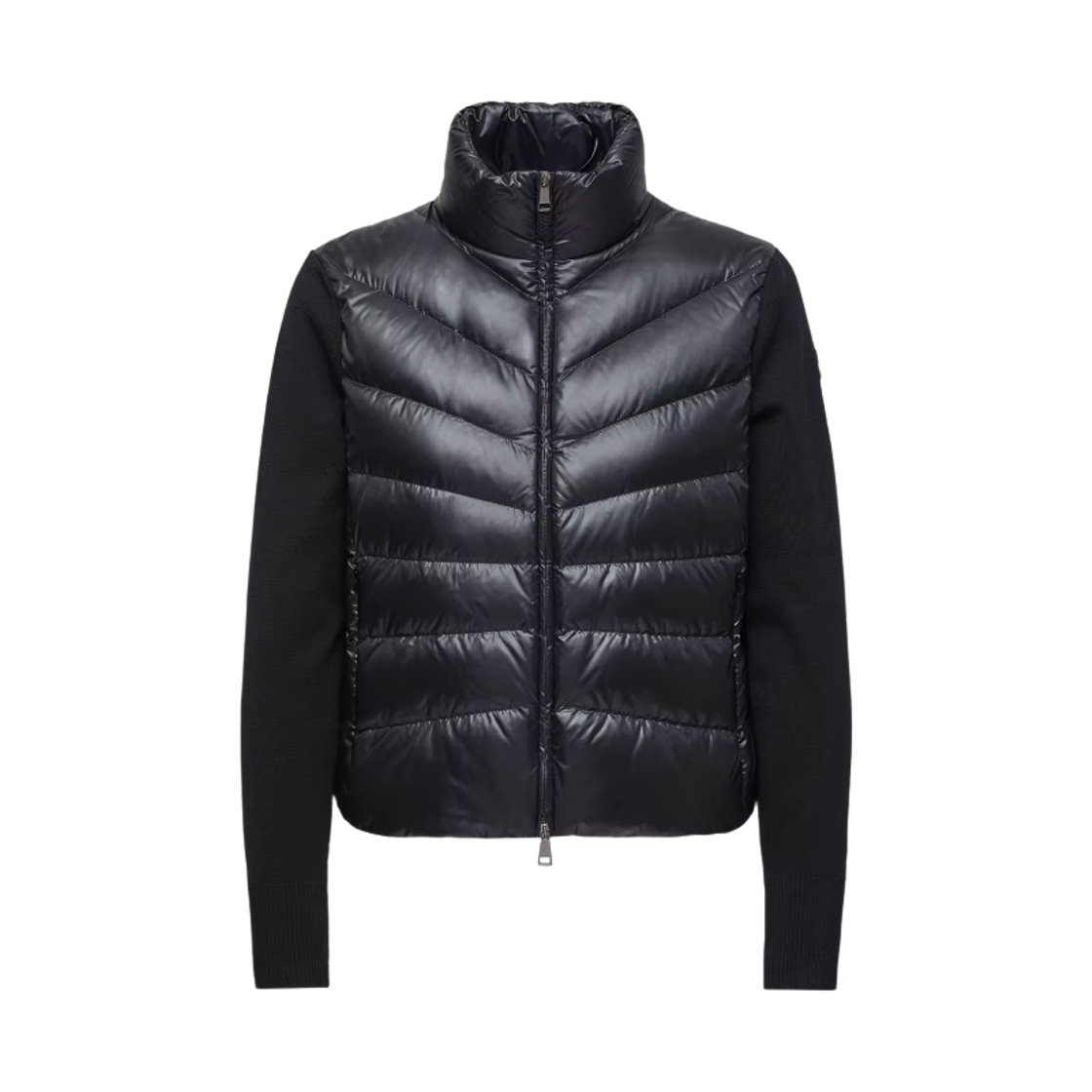 L2-093-9B00024-M1131-999 (W) Moncler Padded Wool Zip Up Cardigan Black - 26FW