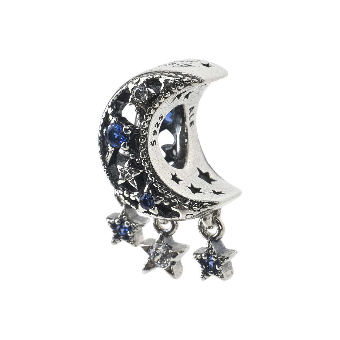 (W) 판도라 스타 크레센트 문 참 스털링 실버((W) Pandora Star Crescent Moon Charm Sterling Silver) - 2
