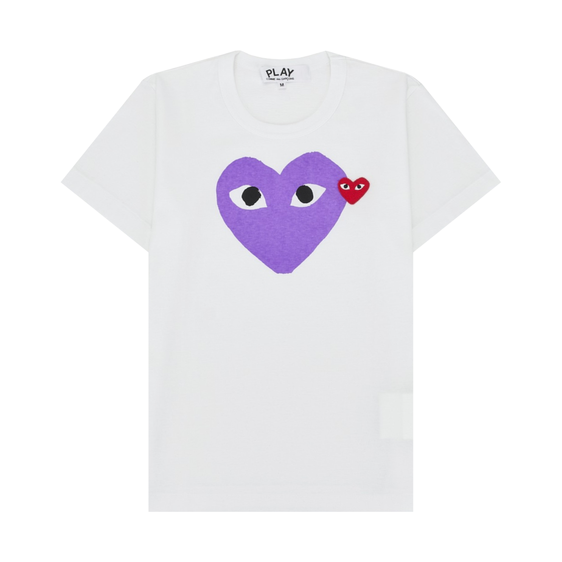 AZ-T105-051-1 (W) Play Comme des Garcons Purple Heart T-Shirt White