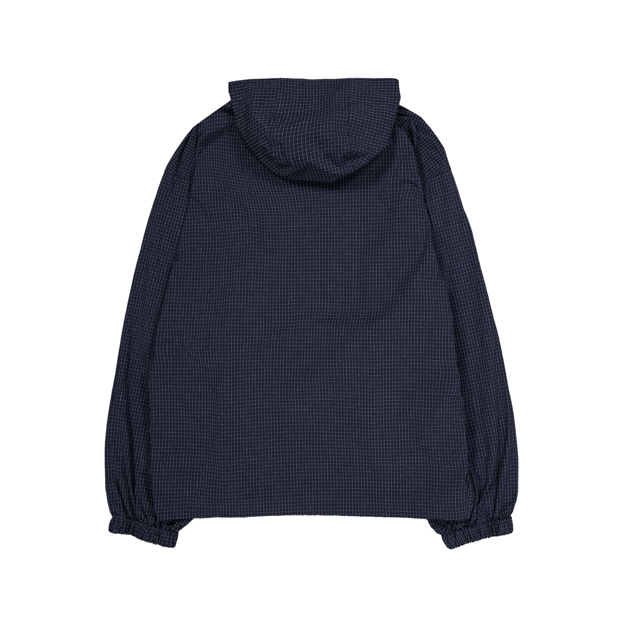 언더마이카 무.191 클래식 로고 마이크로 체크 후디드 윈드브레이커 네이비(Undermycar Mu.191 Classic Logo Micro Check Hooded Windbreaker Navy) - 3