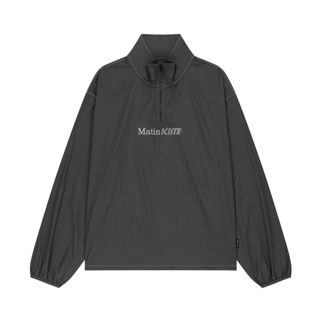 MK2677TS201UCH Matin Kim Pace Logo Half Zip Top In Charcoal