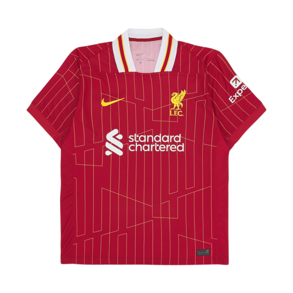 나이키 리버풀 FC 2024/25 드라이핏 스타디움 홈 저지 짐 레드 화이트 크롬 옐로우 (논 마킹 버전)(Nike Liverpool FC 2024/25 Dri-Fit Stadium Home Jersey Gym Red White Chrome Yellow (Non Marking Ver.)) - 1