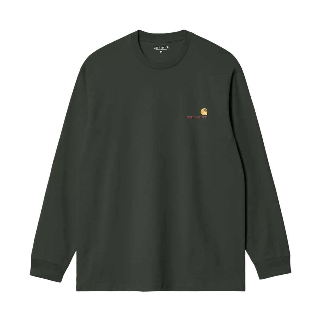I029955-3T6-XX Carhartt WIP L/S American Script T-Shirt Raven