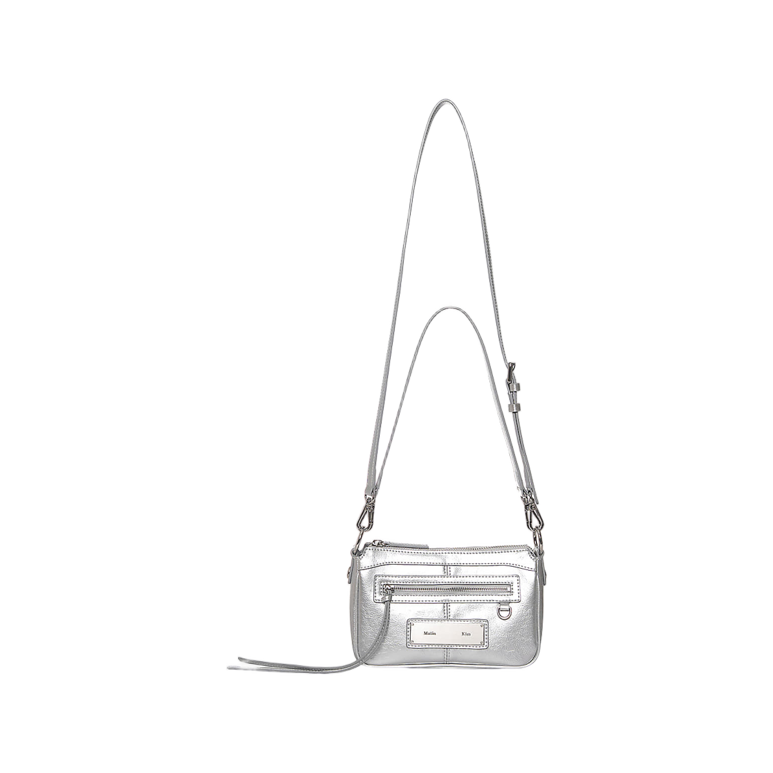 MK2677BG042MSV Matin Kim Biker Two Way Mini Bag In Silver